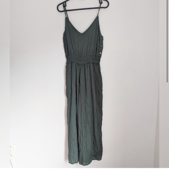 Aritzia Wilfred Irene Lace Trim Wide Leg Jumpsuit - Picture 2 of 5